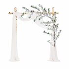 12 Galhos De Cerejeira Branca Artificial  Flores Permanentes