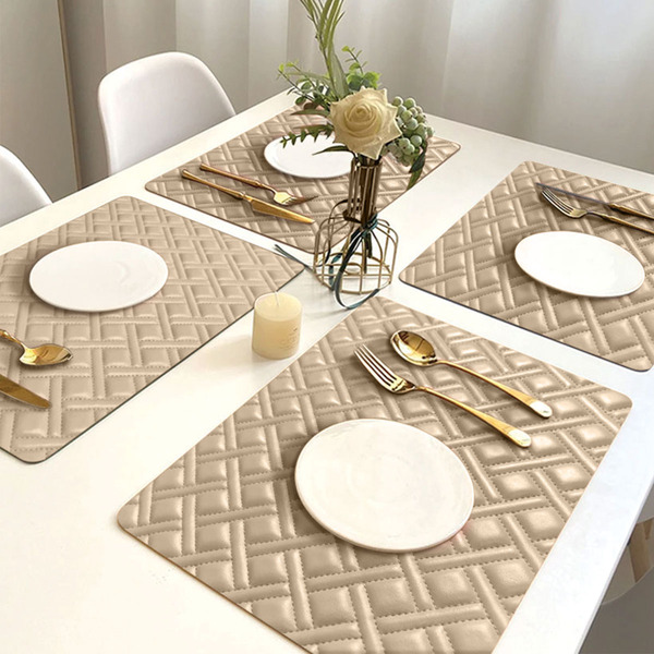 12 Jogo Americano Bag Alto Padrão Impermeável Bg Pvc