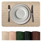 12 Jogo Americano Botte Alto Padrão Impermeável Pvc Vr - Bege