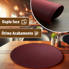 12 Jogo Americano Dupla Face Sousplat Lux Couro Pvc Lagoa Vn