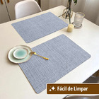 12 Jogo Americano Florença Aze Impermeável Limpa Fácil Pvc