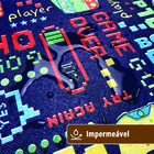 12 Jogo Americano Game Play Impermeável Pvc 12 Lugares