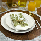 12 Jogo Americano Madeira Impermeável Redondo Plástico