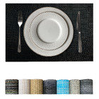 12 Jogo Americano Mesa Posta Luxo Impermeável Mz Rust 2 Vr -