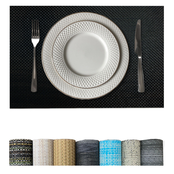 12 Jogo Americano Mesa Posta Luxo Impermeável Mz Rust 2 Vr -