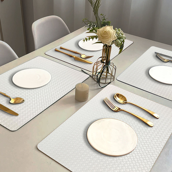 12 Jogo Americano Mesa Posta Luxo Impermeável Pvc Trm Br