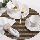 12 Jogo Americano Redondo Antiderrapante Flex Resistente Cf