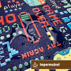 12 Jogo Americano Redondo Game Play Impermeável Pvc