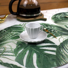 12 Jogo Americano Redondo Mesa Posta Sousplat Luxo Pvc M12