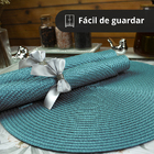 12 Jogo Americano Redondo Mesa Posta Sousplat Luxo Pvc Maz3