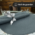 12 Jogo Americano Redondo Mesa Posta Sousplat Luxo Pvc Maz