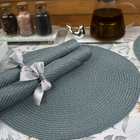 12 Jogo Americano Redondo Mesa Posta Sousplat Luxo Pvc Maz