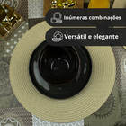 12 Jogo Americano Redondo Mesa Posta Sousplat Luxo Pvc Mbg