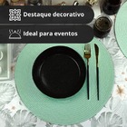 12 Jogo Americano Redondo Mesa Posta Sousplat Luxo Pvc Mvd5