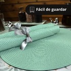 12 Jogo Americano Redondo Mesa Posta Sousplat Luxo Pvc Mvd5