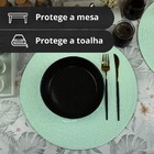 12 Jogo Americano Redondo Mesa Posta Sousplat Luxo Pvc Mvd