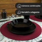 12 Jogo Americano Redondo Mesa Posta Sousplat Luxo Pvc Mvm