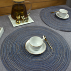 12 Jogo Americano Redondo Mesa Posta Sousplat Luxo Pvc Pmaz