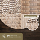 12 Jogo Americano Redondo Sisal Impermeável Pvc