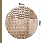 12 Jogo Americano Redondo Sisal Impermeável Pvc