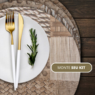 12 Jogo Americano Redondo Sisal Impermeável Pvc