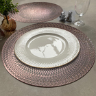 12 Jogo Americano Redondo Sousplat Luxo Alto Padrão Real Vr -