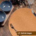 12 Jogo Americano Redondo Sousplat Mesa Posta Luxo Plh Lje