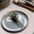 12 Jogo Americano Redondo Sousplat Mesa Posta Luxo Plh Nud