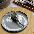 12 Jogo Americano Redondo Sousplat Mesa Posta Luxo Trm Bg