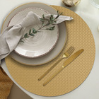 12 Jogo Americano Redondo Sousplat Mesa Posta Luxo Trm Bg