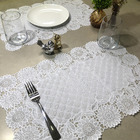 12 Jogo Americano Rendado Girassol Plástico 12 Lugares 30x46