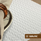 12 Jogo Americano Roma Alto Padrão Impermeável Pvc Br - Branc