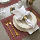 12 Jogo Americano Roma Alto Padrão Impermeável Pvc Ja - Jambo