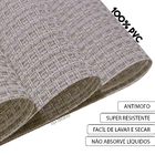 12 Jogo Americano Tela Trançado Trama Rústico Resistente Pvc