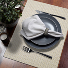 12 Jogo Americano Tela Trançado Trama Rústico Resistente Pvc