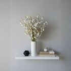 12 Orquídeas Chuva De Ouro Branco Artificial Adicione Charme