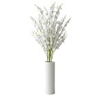 12 Orquídeas Chuva De Ouro Branco Artificial Adicione Charme