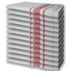 12 Panos De Prato Atoalhado Felpudo Premium Vermelho