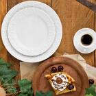 12 Pratos De Sobremesa 20,5cm Porcelana Tassel Germer Branco