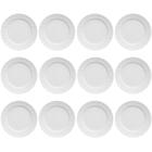 12 Pratos De Sobremesa 20,5cm Porcelana Tassel Germer Branco