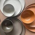 12 Pratos Rasos Fibra Pinho Pp 27cm Pine Servir Salgados Doc