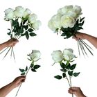 12 Rosas Artificiais Com Folhas E Espinhos – Charme Clássico