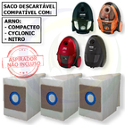 12 Saco Descartável Para Aspirador De Pó Arno Modelos: Compac