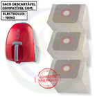 12 Saco Descartável Para Aspirador De Pó Electrolux Nano