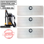 12 Saco Descartável Para Aspirador De Pó Wap Gtw Inox 20