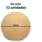 12 Sousplat Mdf 15cm De Diâmetro E 3mm De Espessura