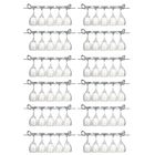 12 Suportes Organizador De Armário Porta Taças Cromado 35cm