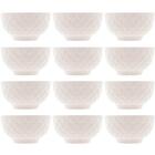 12 Tigelas De Porcelana Branca 280ml Bowls Lyor Diamond Para