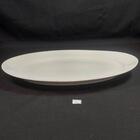 12 Travessas Ovais Melamina Branca 25x18cm Bandeja Rasa Servi