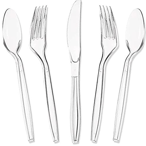 150 Talheres Plástico Cristal - Resistente Reforçado Talher D